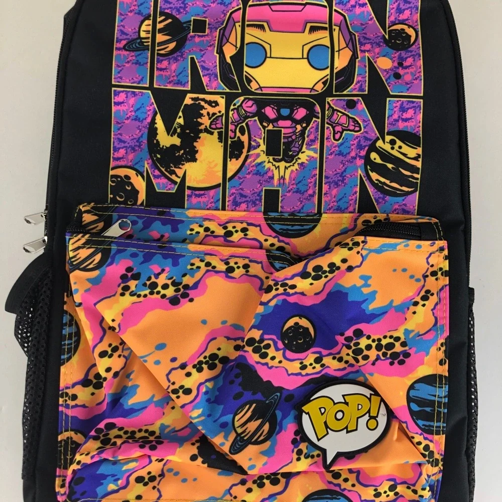 Funko Marvel Iron-Man Blacklight Backpack Target School Work NEW